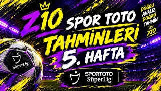 🔥 SPOR TOTO TAHMİNLERİ | 5. HAFTA | Z10’DAN DİKKAT ÇEKEN MAÇ ANALİZLER