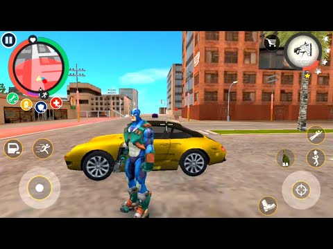 Electro gun fight on army camp | Rope hero vice town new game | Gaming section Android new gameplay