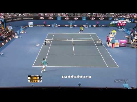 Federer vs Tsonga Australian Open 2010 highlights 1/2 HD