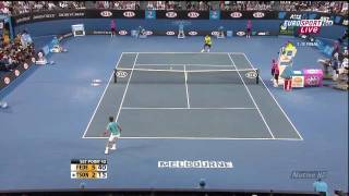 Federer vs Tsonga Australian Open 2010 highlights 