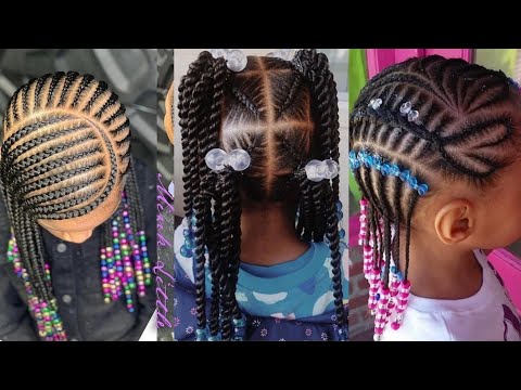 50+ Braids Hairstyles: Baby Girls Cornrows Braids...