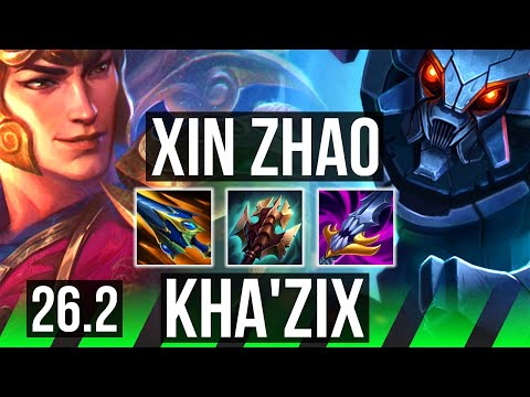 XIN ZHAO vs KHA'ZIX (JGL) | 57K damage, 7k gold comeback | KR Master | 26.2
