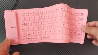 flexible keyboard pink