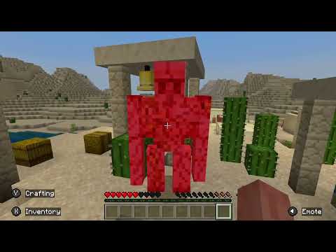 Iron golem killed by a cactus