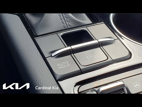 Part of a video titled CK - 2021 Kia K5 - How To Use Your Electronic Parking Brake With Auto ...