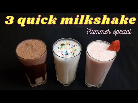 3 delicious milkshake recipe | milkshake recipe at home | milkshake recipe with blender