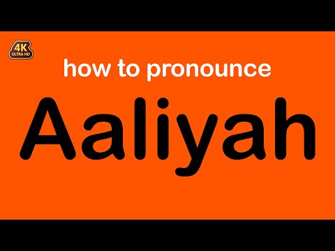 how to pronounce Aaliyah correctly