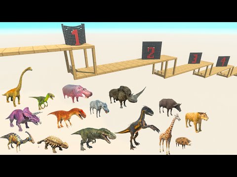 5x TRAP SURPRISE ATTACK Run Away from DINOSAUR ATTACK - Animal Revolt Battle Simulator