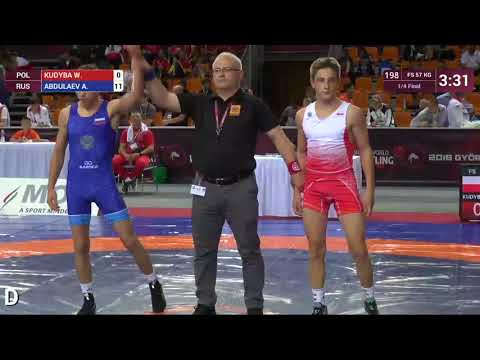 1/4 FS - 57 kg: W. KUDYBA (POL) v. A. ABDULAEV (RUS)