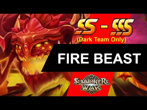 Fire Rift Beast Guide! SS - SSS team Dark Monsters Only (F2P)