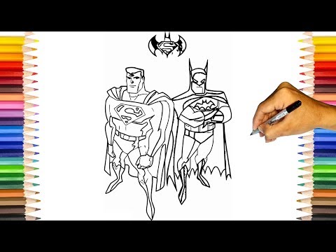 BATMAN V SUPERMAN | Super Heroes Coloring Pages | DC Heroes Coloring For Kids