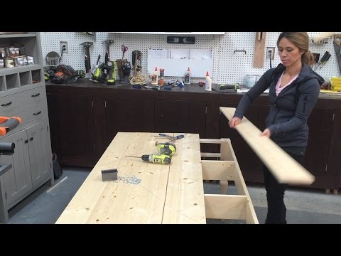 Part of a video titled How to Build Wood Tabletop - YouTube