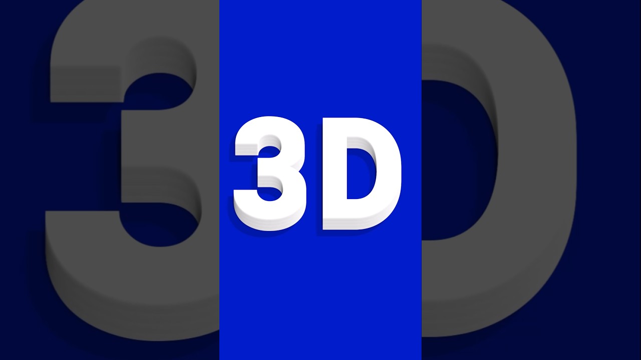 Photoshop Trick- 3D Text Effect in Photoshop #shorts #photoshop