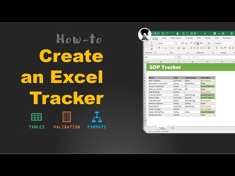 Part of a video titled How to create an elegant, fun & useful tracker with Excel - YouTube