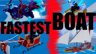 Miracle VS Sentinel VS Sleigh VS Kitsune, whats the fastest boat? | Blox Fruits