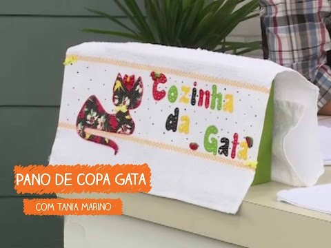 Pano de Copa Cozinha da Gata com Tania Marino | Vitrine do Artesanato na TV - Rede Família