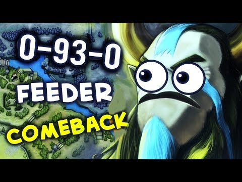 Most Crazy Comeback with 0-93-0 FEEDER Nature's Prophet —  EZ +25 MMR Dota 2