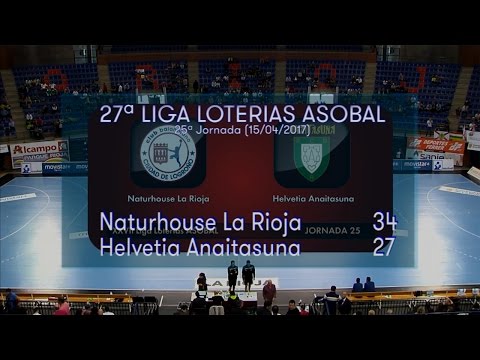 LIGA LOTERIAS ASOBAL J25 Naturhouse La Rioja - Helvetia Anaitasuna  34 - 27