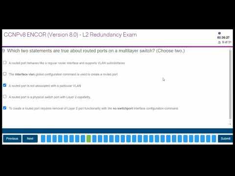 CCNP V8 ENCOR (Version 8.0)  L2 Redundancy Exam