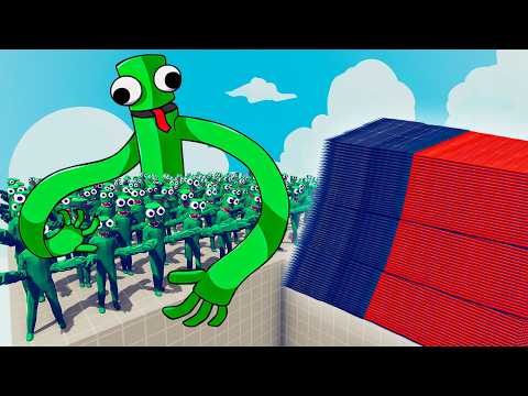 200x GREEN RAINBOW FRIEND + 1x GIANT vs EVERY GOD - Totally Accurate Battle Simulator TABS