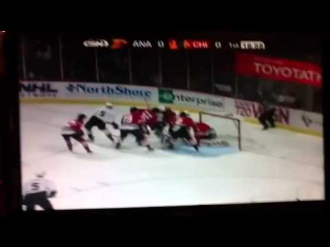 Awesome check by Chicago Blackhawks