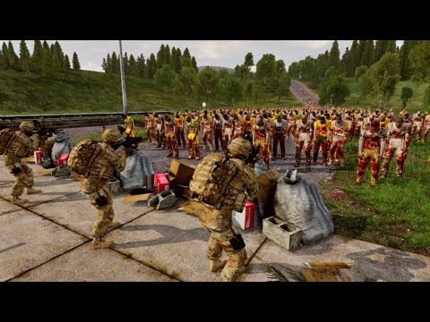 ArmA 3 - Zombie: Trapped in a Gas Station! Zombie Invasion from the Abandoned City