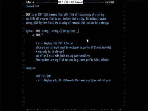 ISPF Edit Improved ONLY command