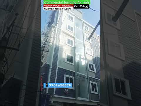 COMMERCIAL BUILDING FOR SALE At@KONDAPUR HYDERABAD. #PROPERTYS #RENTALS #VIRAL #SHORTS #TRENDING