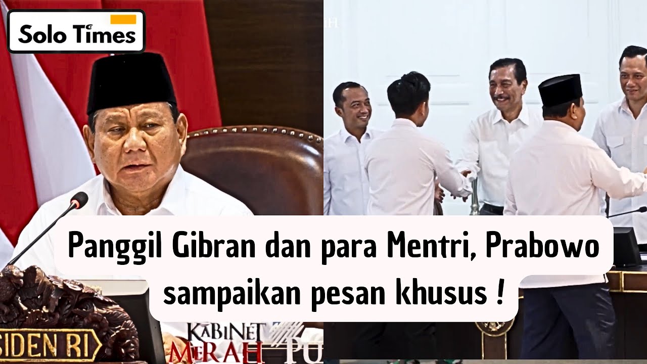 Akhir Tahun! PRABOWO Mendadak Panggil GIBRAN & Para Mentri ke Istana Negara