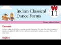 Indian classical dance form class 7 chapter 11 in hind of new gems English reader