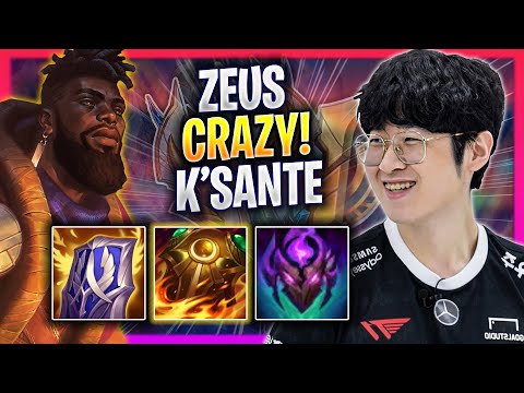 ZEUS CRAZY GAME WITH K'SANTE! - T1 Zeus Plays K'sante TOP vs Rengar! | Season 2024