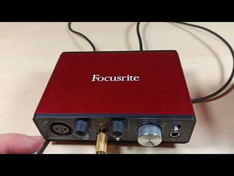 Calibration of Scarlett Solo interface for use with DAW-AMP