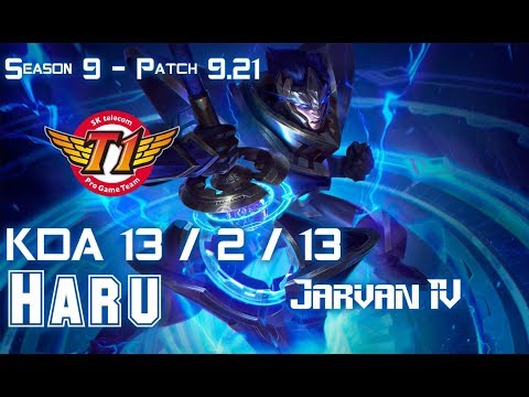 SKT T1 Haru JARVAN IV vs ZAC Jungle- Patch 9.21 EUW Ranked