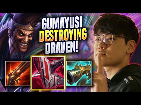 GUMAYUSI DESTROYING WITH DRAVEN! - T1 Gumayusi Plays Draven ADC vs Caitlyn! | Season 2023
