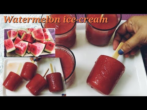 watermelon ice-cream | Ice-cream Recipe | তরমুজ আইসক্রিম রেসিপি | Simply Cooking With Subhra