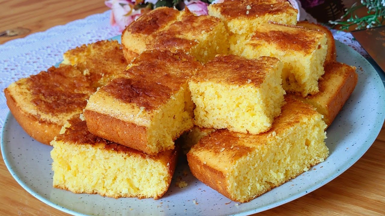 BOLO DE MILHO COM FUBÁ MIMOSO receita sem trigo/cake/ maize