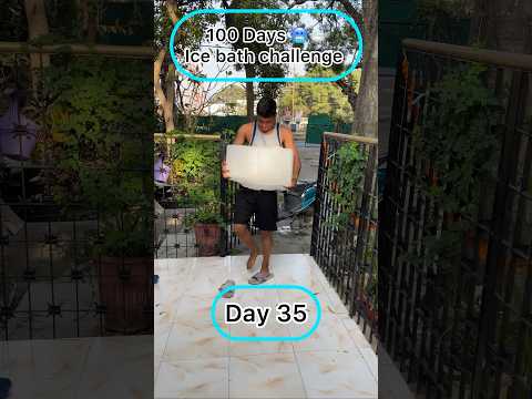 Day 35-100🥶😱ice bath challenge #fitness #recovery #shortsfeed #trendingshorts #motivation #shorts