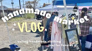 market vlog | crochet, knit, and sewing small business