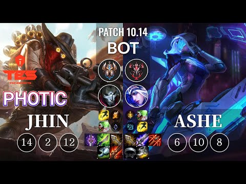 TES Photic Jhin vs Ashe Bot - KR Patch 10.14