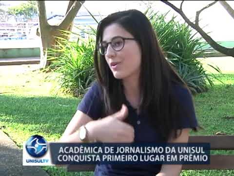 Acadêmica de Jornalismo da Unisul conquista primeiro lugar em prêmio