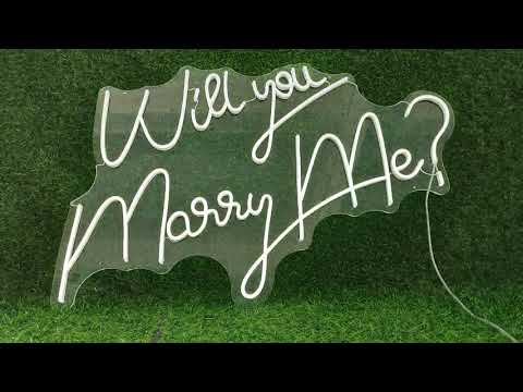 YouTube video about: Will you marry me neon lights?