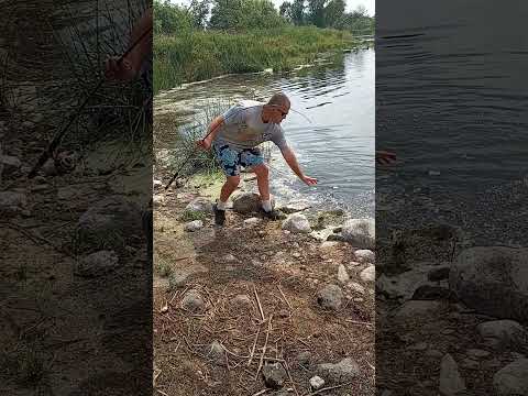 Fishing With A Double Tail Jig.