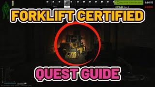 Forklift Certified Quest Guide - Factory - Escape from Tarkov #escapefromtarkov #tarkov