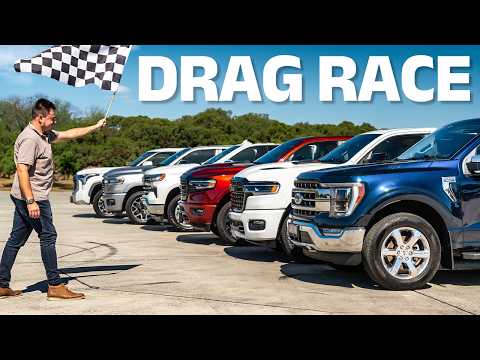DRAG RACE: V8 RAM 1500 v 6-cyl RAM 1500 v Toyota Tundra v Ford F-150 v Chevy Silverado