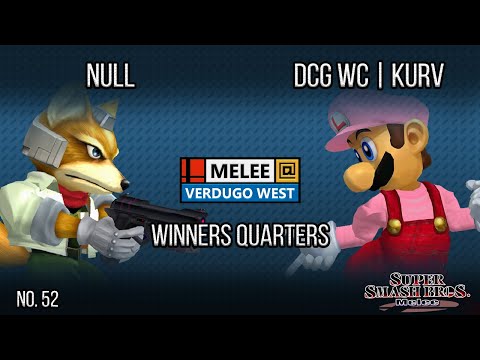 Melee @ Verdugo #52 - null (Fox) VS DCG WC | Kurv (Luigi) - SSBM - Winners Quarters