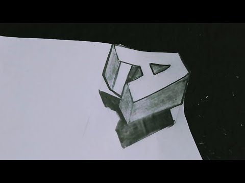 Very Easy ! How To Drawing 3D Floating Letter A' 3D Trick Art on paper