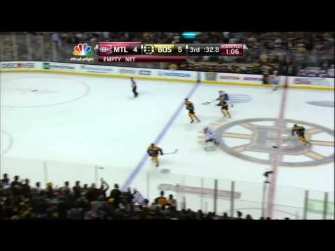 Brendan Gallagher PPG Last minute of game Mar 27 2013 Montreal Canadiens vs Boston Bruins NHL goal