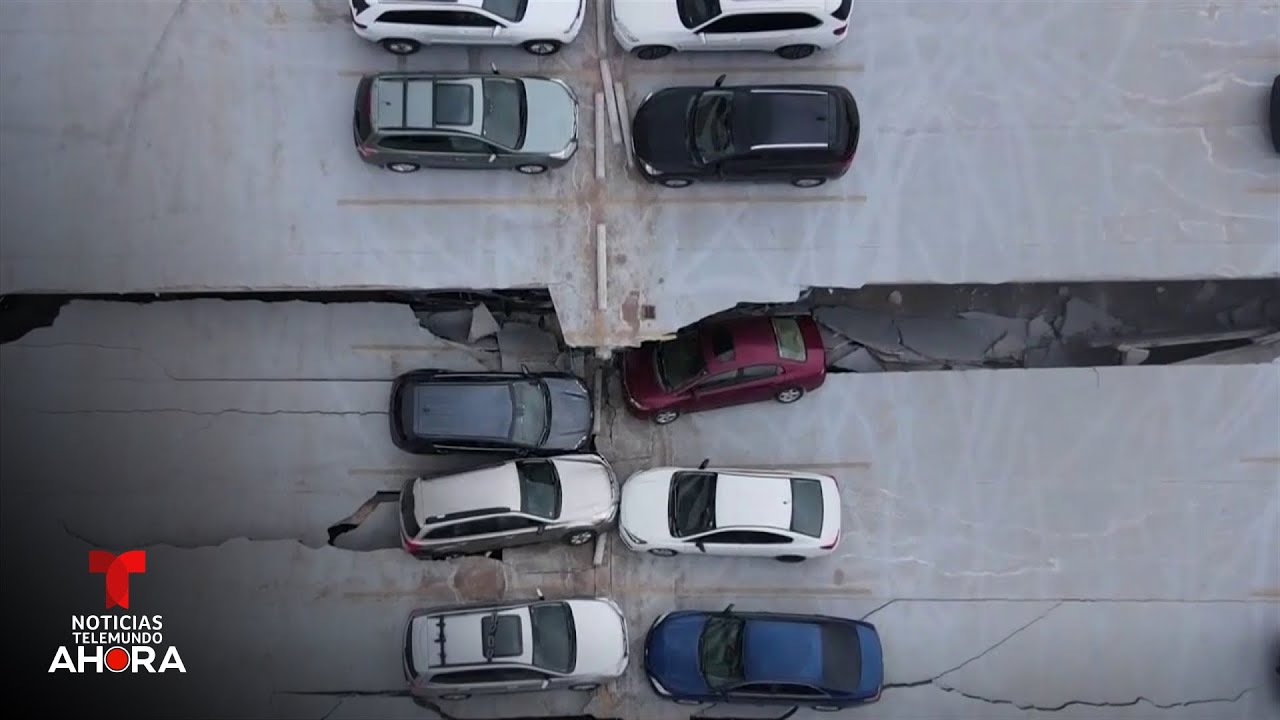 Testigos narran el susto que vivieron cuando colapsó un estacionamiento en Denver