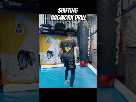 Footwork & Shifting drill on the Heavy Bag #mma #boxing #kickboxing #footwork #movement #bagwork