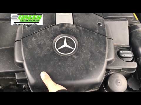 Upgrade Mercedes E500 Engine Air Filter to Green High Performance Air Filter | W211 Hi-Flow Filters